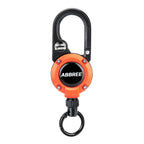ABBREE Retractable Heavy Duty Pull Reel Carabiner Key Chains Strong Steel Wire Rope Buckle Outdoor Microphone Hanger Climbing