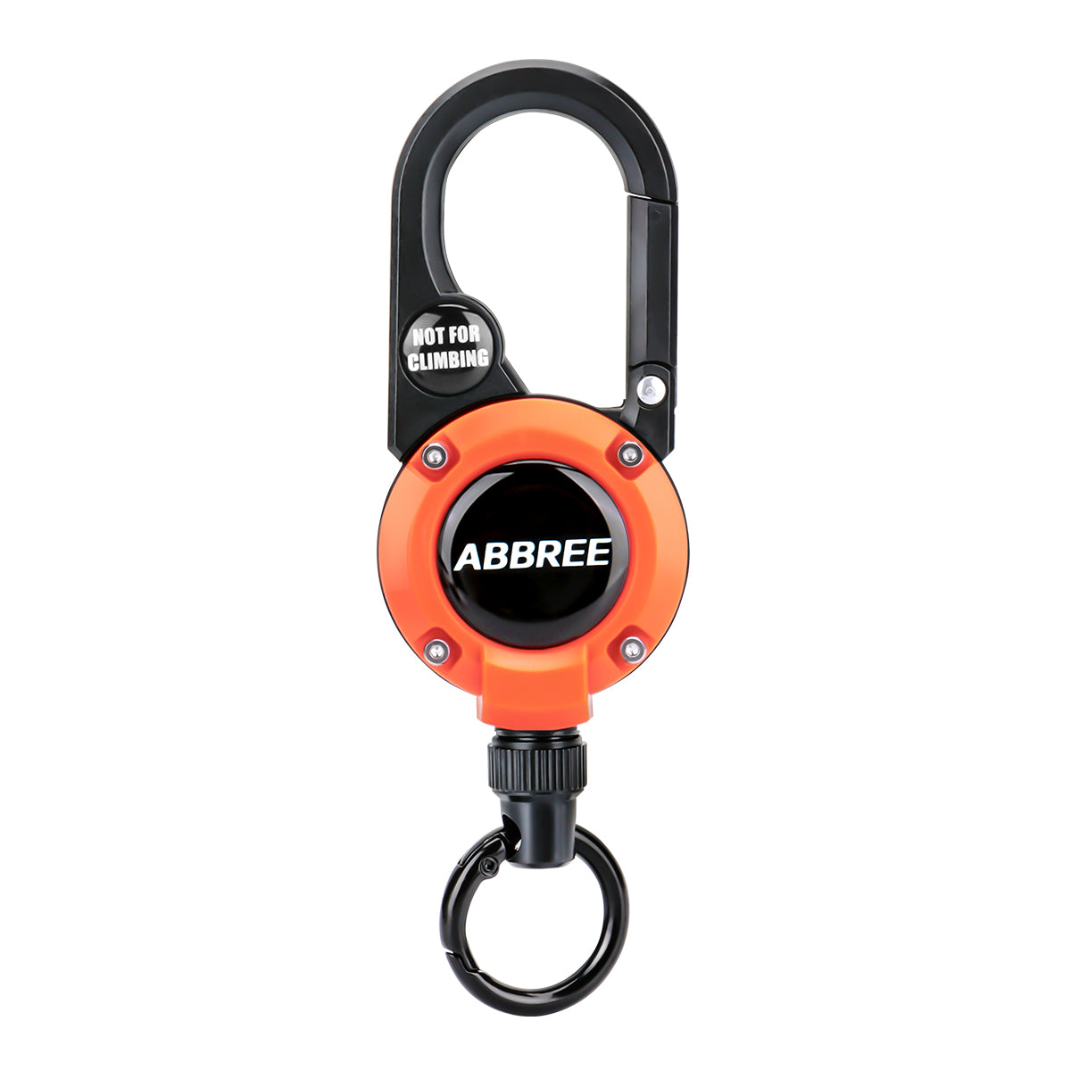 ABBREE Retractable Heavy Duty Pull Reel Carabiner Key Chains Strong Steel Wire Rope Buckle Outdoor Microphone Hanger Climbing