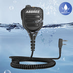 ABBREE AR-850 Speaker Mic Walkie Talkie Volume Adjustable IP54 Waterproof Compatible With Baofeng UV-5R UV-39 BF-888S Ham Radio