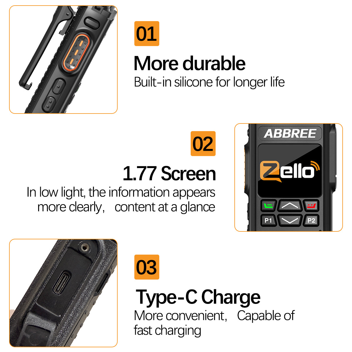 ABBREE GP-268 Network Walkie Talkie Zello Global POC Radio Wireless Unlimited distance SIM Card 4G Android Bluetooth Ham Radio