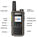 ABBREE GP-18 2G/3G/4G Zello Walkie Talkie Dual Sim Card Slots Global POC Android Bluetooth WIFI Unlimited Distance Network Radio