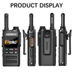 ABBREE GP-268 Network Walkie Talkie Zello Global POC Radio Wireless Unlimited distance SIM Card 4G Android Bluetooth Ham Radio