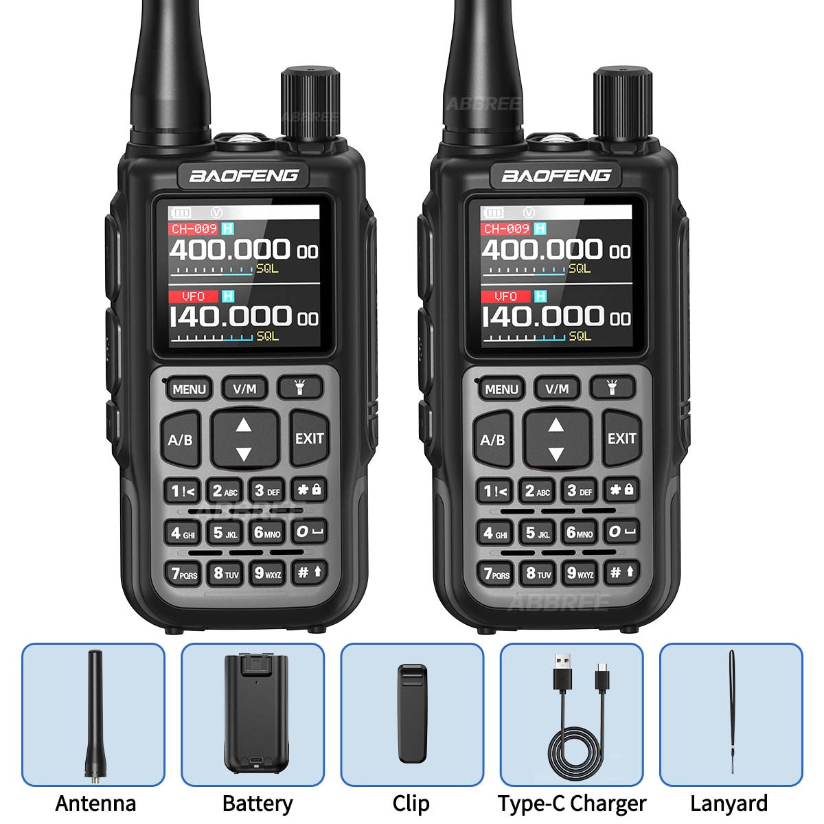 BAOFENG MINI 5 Walkie Talkie 2200mAh Battery APP Bluetooth Programming Long Range Dual PTT Newly Upgraded UV-5R MINI Ham Radio