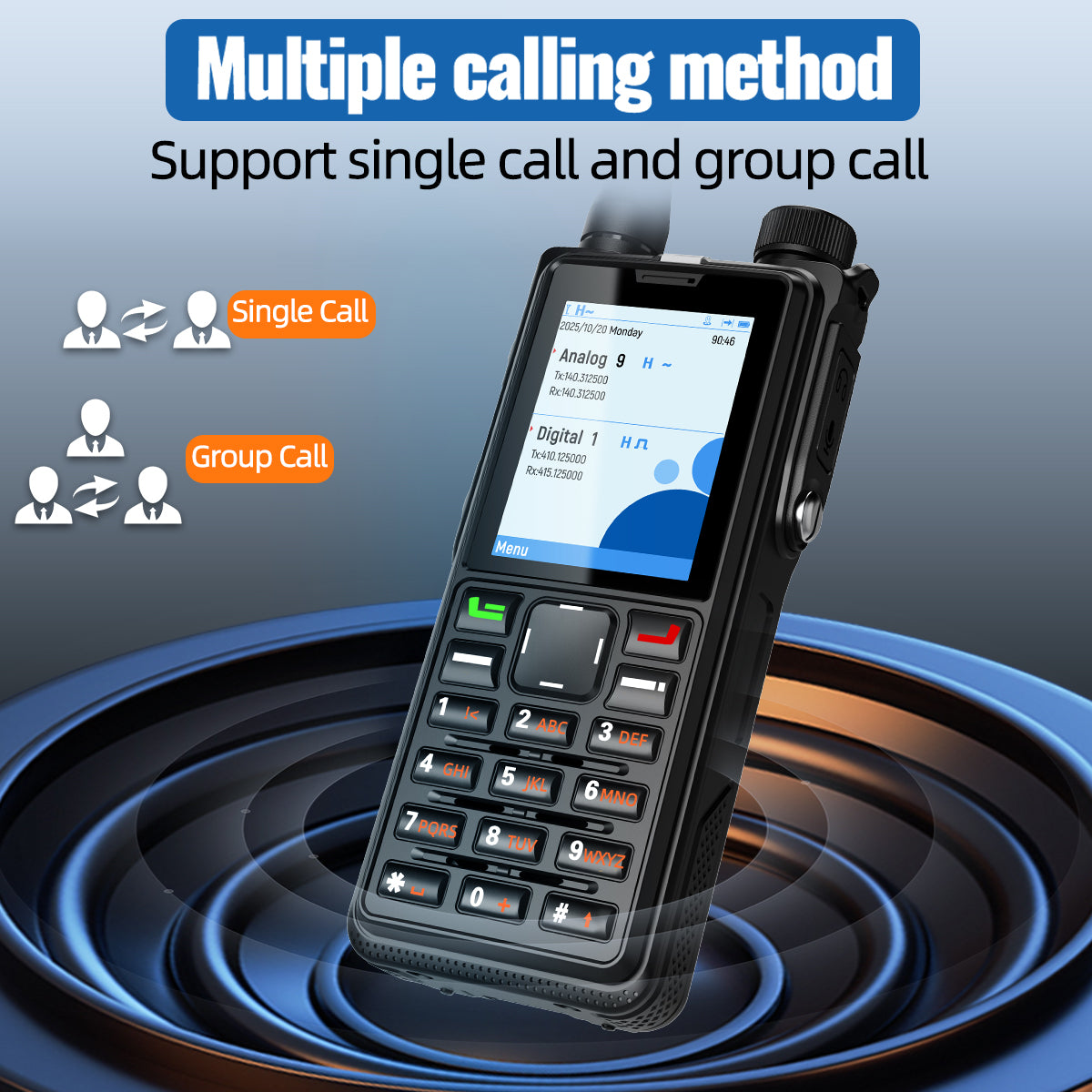 ABBREE AR-880 DMR Digital Walkie Talkie 10W IP67 Waterproof Dual Mode Analog Dual Band AES256 Dual Time Slot SMS VOX Ham Radio