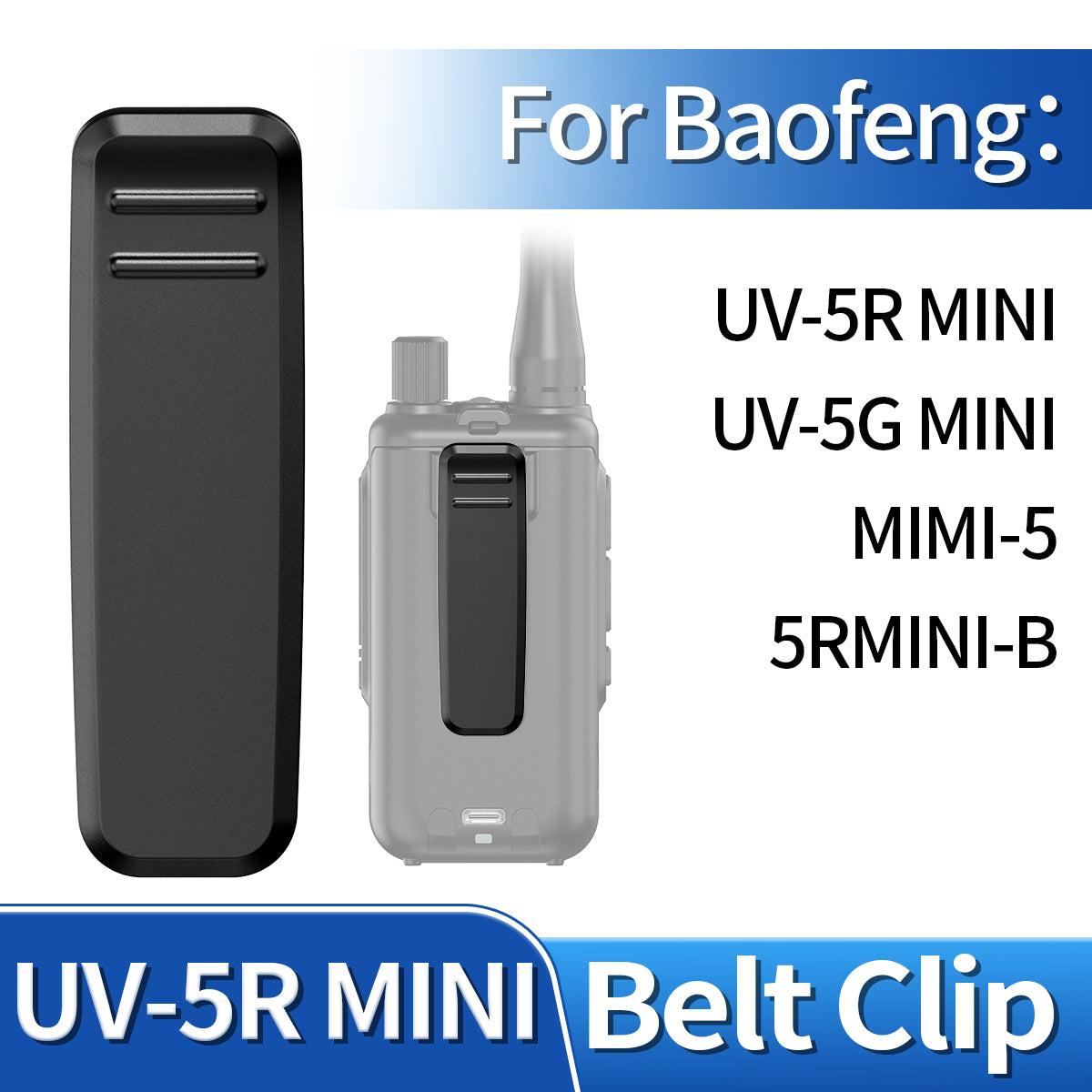 Original Baofeng 5R Mini Walkie Talkie Belt Clip Battery Waist Clip Retention Cip Compatible With UV-5R MINI Battery Replacement