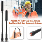 ABBREE Gooseneck Tactical Antenna AR-168 VHF UHF SMA-Female for BAOFENG UV-5R 5RH 13 17 21 PRO QUANSHEGN UV K5 (8) Plus
