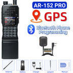 BAOFENG AR-152 PRO GPS Walkie Talkie Long Range Bluetooth Programming 10W Multi Band 12000mAh Tactial 1000CH Two Way Ham Radio
