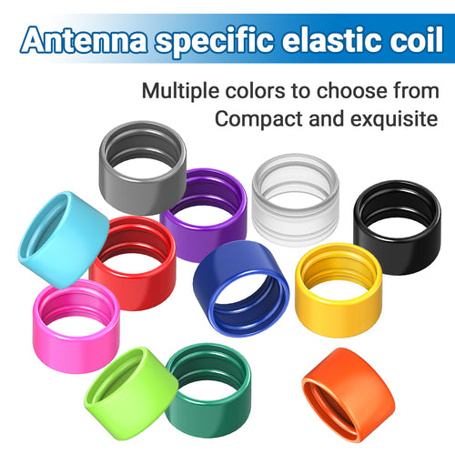 ABBREE 12 Colors Color ID Bands Distinguish for Radio Antenna BAOFENG BF-888S UV5R QUANSHENG UV-K5 XPR3500 XPR7380 Walike talkie