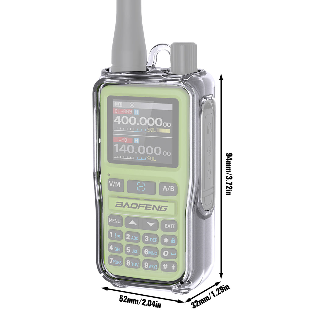 ABBREE Transparent Walkie Talkie Protective Case TPU Material Drop Druable Protection Dustproof Only for UV-5R Mini Radio
