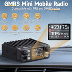 ABBREE AR-8118 GMRS Mobile Radio 25W Long Range GMRS Repeater Capable Base Two Way Radio NOAA Emergency 200 Channels with Cigar DC Adatper,VOX,Dual PTT,for Car Truck Off Road Overlanding Gear