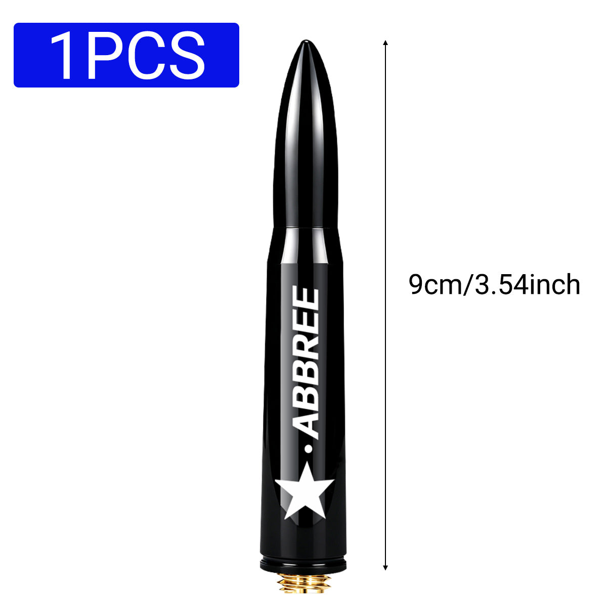 ABBREE AR‑47 Bullet Mini Antenna SMA‑Female VHF UHF 10W High‑Gain For Baofeng Quansheng Handheld Radio