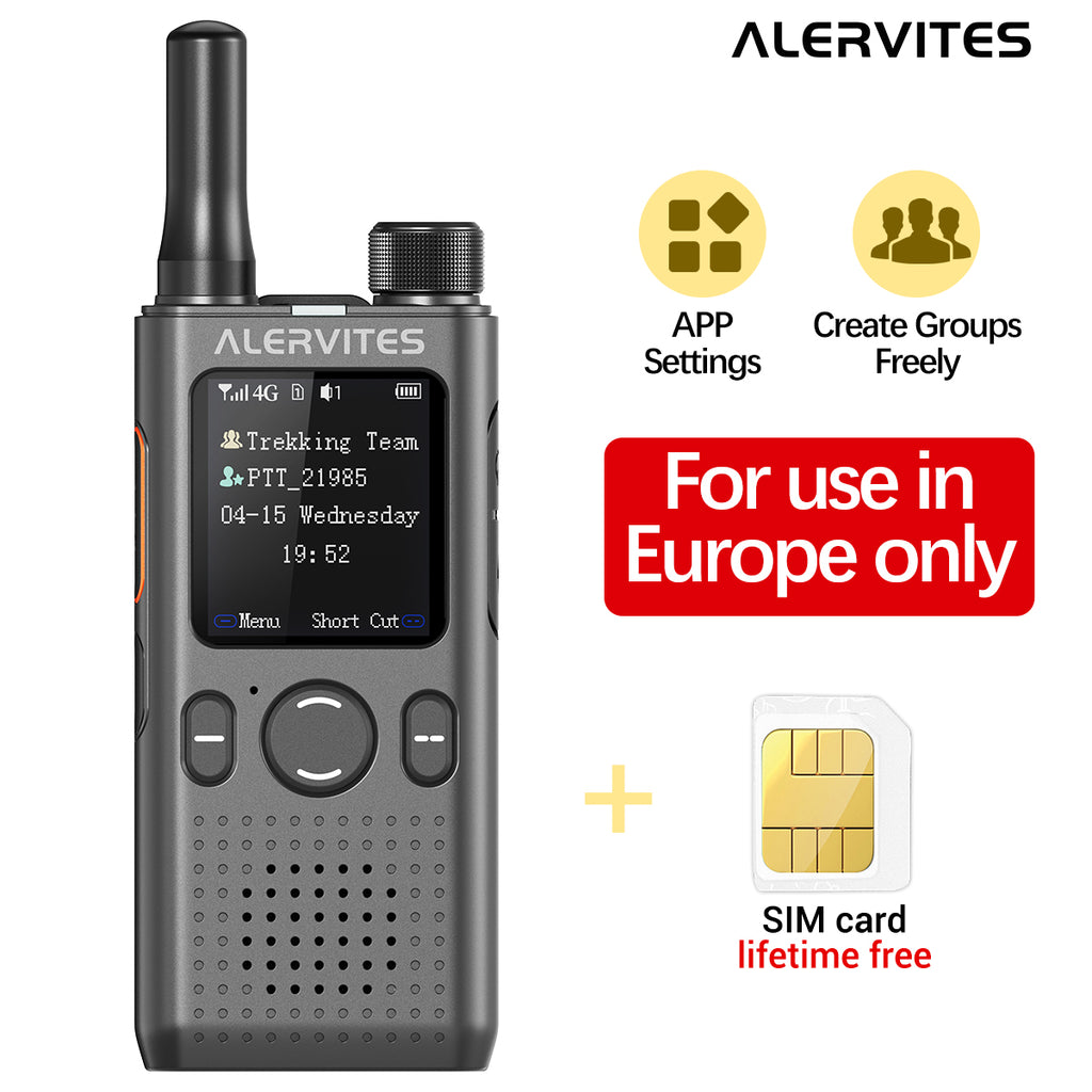 Baofeng AT1 POC Walkie Talkie Free Unlimited Data EU/US Worldwide Communication Phone Group Setting Portable 4G/5G Two Way Radio