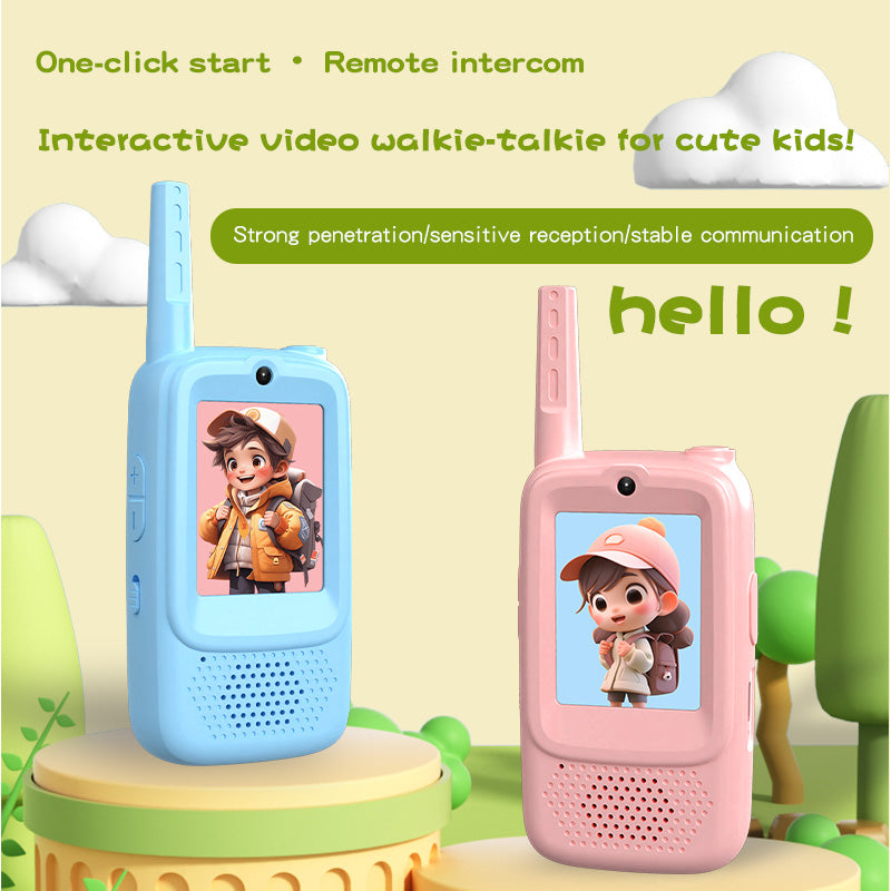 2PCS AIRITON JK300 Children's Video Walkie Talkies Selfie Send Voice Photo Emoticons For Kids Gift Boys Girls JK200 New upgrade