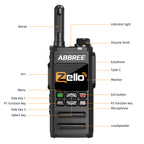 ABBREE GP-268 Network Walkie Talkie Zello Global POC Radio Wireless Unlimited distance SIM Card 4G Android Bluetooth Ham Radio