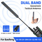 ABBREE AR-188 Gooseneck Tactical Antenna SMA-Female VHF UHF for Baofeng UV-5R MINI UV-5RH 21 PRO QUANSHENG UV-K5 Walkie Talkie