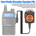 ABBREE AR-158 Rechargeable Microphone Speaker Mic Adjustable Volume Compatible With Baofeng UV-5R Mini UV-21 PRO UV-32 Ham Radio