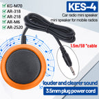 ABBREE KES-4 Car Radio Mini External Speaker Lounder Clear Sound with 3.5mm Plug Power Cord for CB Radio Stations Mobile Radio