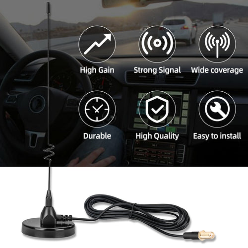 ABBREE AD-109 Mobile Radio Antenna Magnetic Dual Band VHF UHF SMA-Female For Baofeng Walkie Talkie UV-5RH BF-888S UV-32