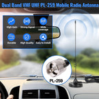 ABBREE AD-109 Mobile Radio Antenna Magnetic Dual Band VHF UHF PL259 Connetor For Car Radio