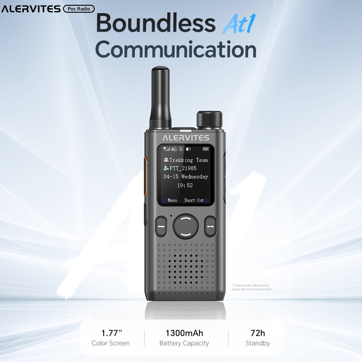 ALERVITES AT1 POC Radio Global 4G/5G Network Walkie Talkie Create Groups Freely Phone APP Settings Unlimited Distance  For Baofeng Portable USB Charge Ham Radio