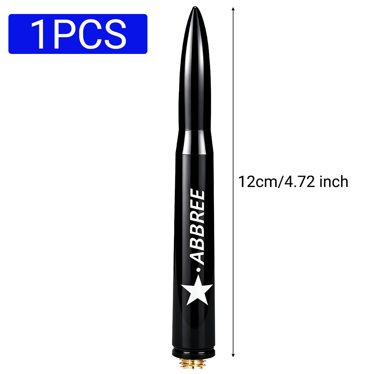 ABBREE AR‑47 Bullet Mini Antenna SMA‑Female VHF UHF 10W High‑Gain For Baofeng Quansheng Handheld Radio