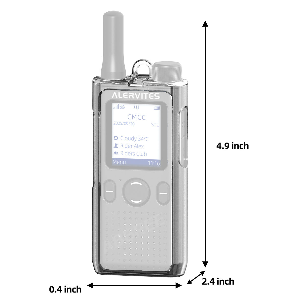 ABBREE Transparent Walkie Talkie Protective Case High Quality TPU Material Drop Protection Dustproof for Baofeng AT1 POC Radio