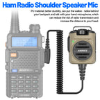 ABBREE AR-158 2 Pin Rechargeable Microphone Mic Adjustable Loud Speaker For Baofeng UV-5R UV-5R Mini UV-21 PRO UV-32 Ham Radios