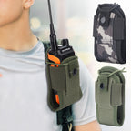 Tactical Walkie Talkie Pouch Oxford Molle Radio Pouch Holder Pocket Portable Outdoor Hunting Sports Waist Bag Interphone Holster
