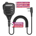 ABBREE AR-850 Speaker Mic Walkie Talkie Volume Adjustable IP54 Waterproof Compatible With Baofeng UV-5R UV-39 BF-888S Ham Radio