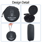 ABBREE UV-5R Mini Walkie Talkie Carrying Bag Dustproof Round Radio Case Camping Couple for Baofeng UV-5R Mini Mini-5 Ham Radio