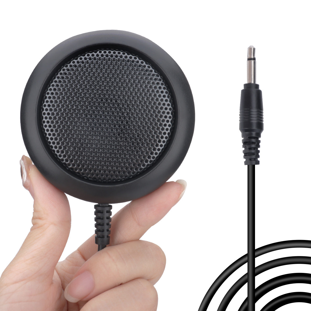 ABBREE KES-4 Car Radio Mini External Speaker Lounder Clear Sound with 3.5mm Plug Power Cord for CB Radio Stations Mobile Radio