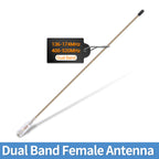 ABBREE AR-771 SMA-Female Dual Band Antenna 144/430MHz High Gain Soft Whip Walkie Talkie Antenna For Baofeng UV-5R UV-9R PRO