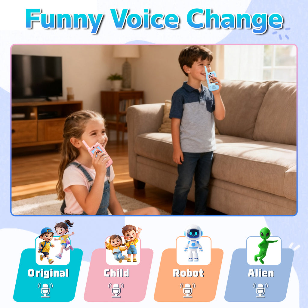 2PCS AIRITON JK300 Children's Video Walkie Talkies Selfie Send Voice Photo Emoticons For Kids Gift Boys Girls JK200 New upgrade