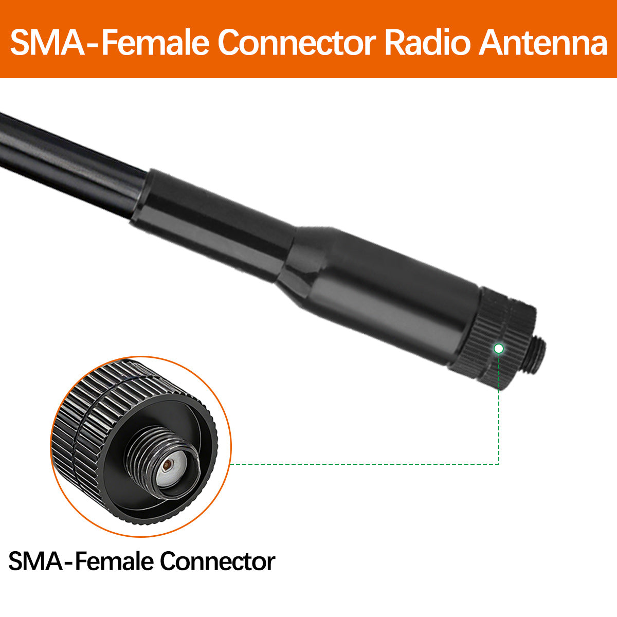 ABBREE CB Radio Antenna 27MHz SMA-Female Telescopic Walkie Talkie For BAJETON BJ-9000 BJ-7800 BJ-8300 Radtel RT-950PRO Radio