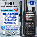 Baofeng Mini 5 Walkie Talkie Upgrade 5R Mini Bluetooth Programming Wireless Copy Frequency Full Band Type-C Long Range Ham Radio