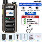 ABBREE GP-18 2G/3G/4G Zello Walkie Talkie Dual Sim Card Slots Global POC Android Bluetooth WIFI Unlimited Distance Network Radio