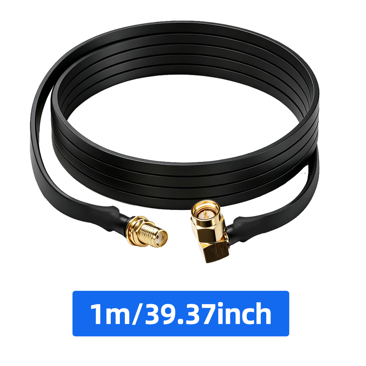 ABBREE Flat SMA Male to Female Window Feedthrough Coaxial Cable No Drilling Antenna Extension Wire for Helium Miner LoRa Gateway