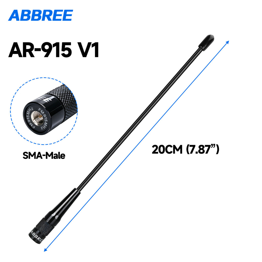 ABBREE AR-915 V1 V2 915MHz High Gain Omni Antenna SMA Male UHF Long Range for LoRa IoT Module Indoor Outdoor Communication