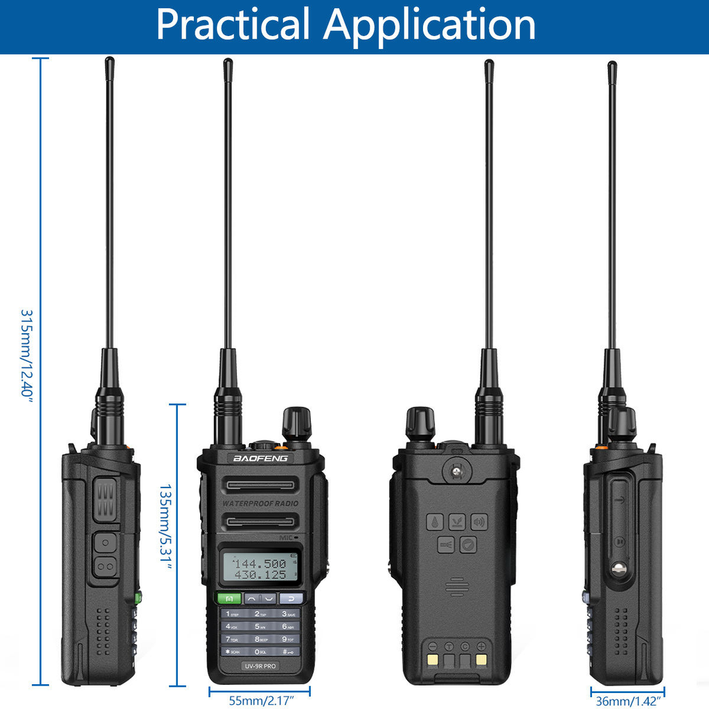 Baofeng UV-9R PRO Air Band Walkie Talkie IP68 Waterproof Multi Band Wireless Copy Frequency AM FM DTMF Long Range Two Way Radio