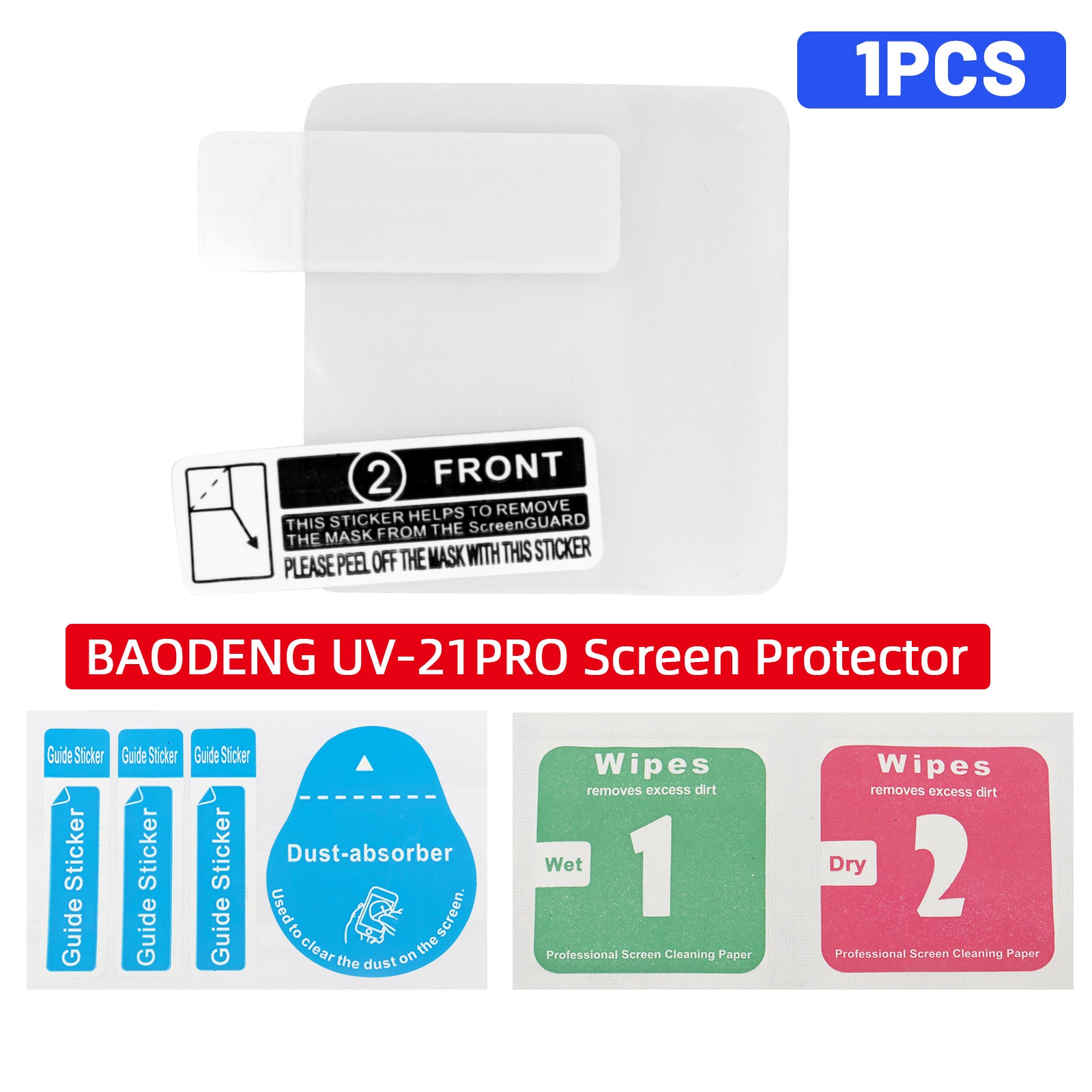Baofeng UV-21 PRO V2 Screen Protector Case Friendly Cover Walkie Talkie Film HD Clear Shockproof For UV-21 PRO GPS V4 Ham Radio
