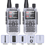 BAOFENG MINI 5 New Upgrade Walkie Talkie Wireless Copy Frequency 2200mAh Battery Bluetooth APP Programming UV-5R Mini Ham Radio