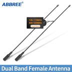 ABBREE AR-771 SMA-Female Dual Band Antenna 144/430MHz High Gain Soft Whip Walkie Talkie Antenna For Baofeng UV-5R UV-9R PRO