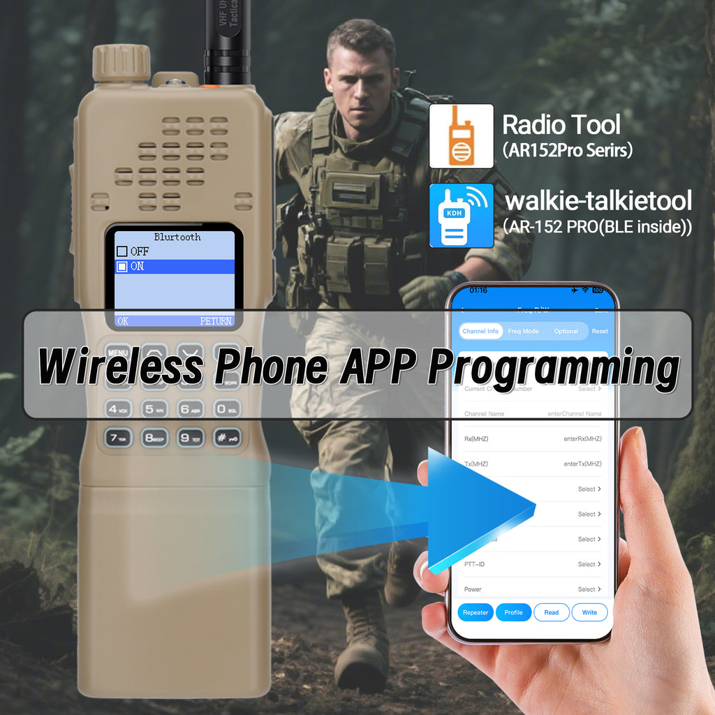 Baofeng AR-152 PRO GPS Ham Radio High Powerful CS Tactical Game Walkie Talkie Long Range Upgraded AR-152 Portable Two Way Radio