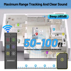 ABBREE KF-106 Wireless Key Finder RF Key Locator Pet Tracker Wallet Tracker Remote Control 1 RF Transmitter 6 Receiver