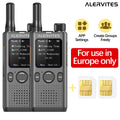 ALERVITES AT1 POC Radio Global 4G/5G Network Walkie Talkie Create Groups Freely Phone APP Settings Unlimited Distance  For Baofeng Portable USB Charge Ham Radio