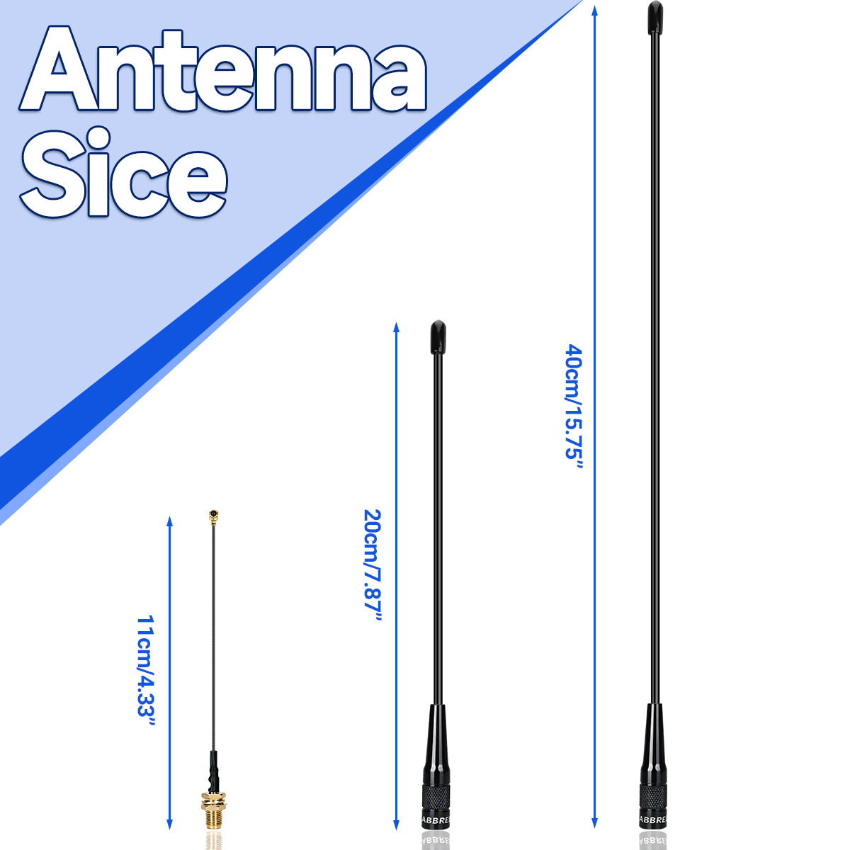ABBREE AR-915 V1 V2 915MHz High Gain Omni Antenna SMA Male UHF Long Range for LoRa IoT Module Indoor Outdoor Communication