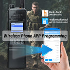 BAOFENG AR-152 PRO GPS Walkie Talkie Long Range Bluetooth Programming 10W Multi Band 12000mAh Tactial 1000CH Two Way Ham Radio