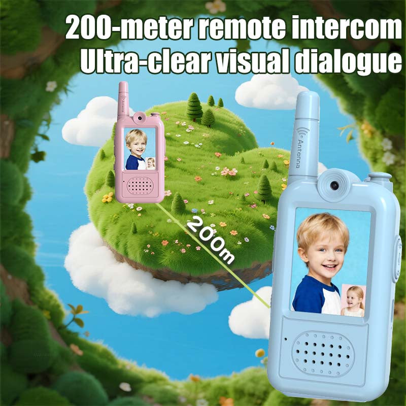 AIRITON JK201 Kids Video Walkie Talkie Rechargeable Indoor Outdoor One-Click Call Essential for Camping Hiking Adventures gift