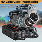 ABBREE AR-8118 GMRS Mobile Radio 25W Long Range GMRS Repeater Capable Base Two Way Radio NOAA Emergency 200 Channels with Cigar DC Adatper,VOX,Dual PTT,for Car Truck Off Road Overlanding Gear
