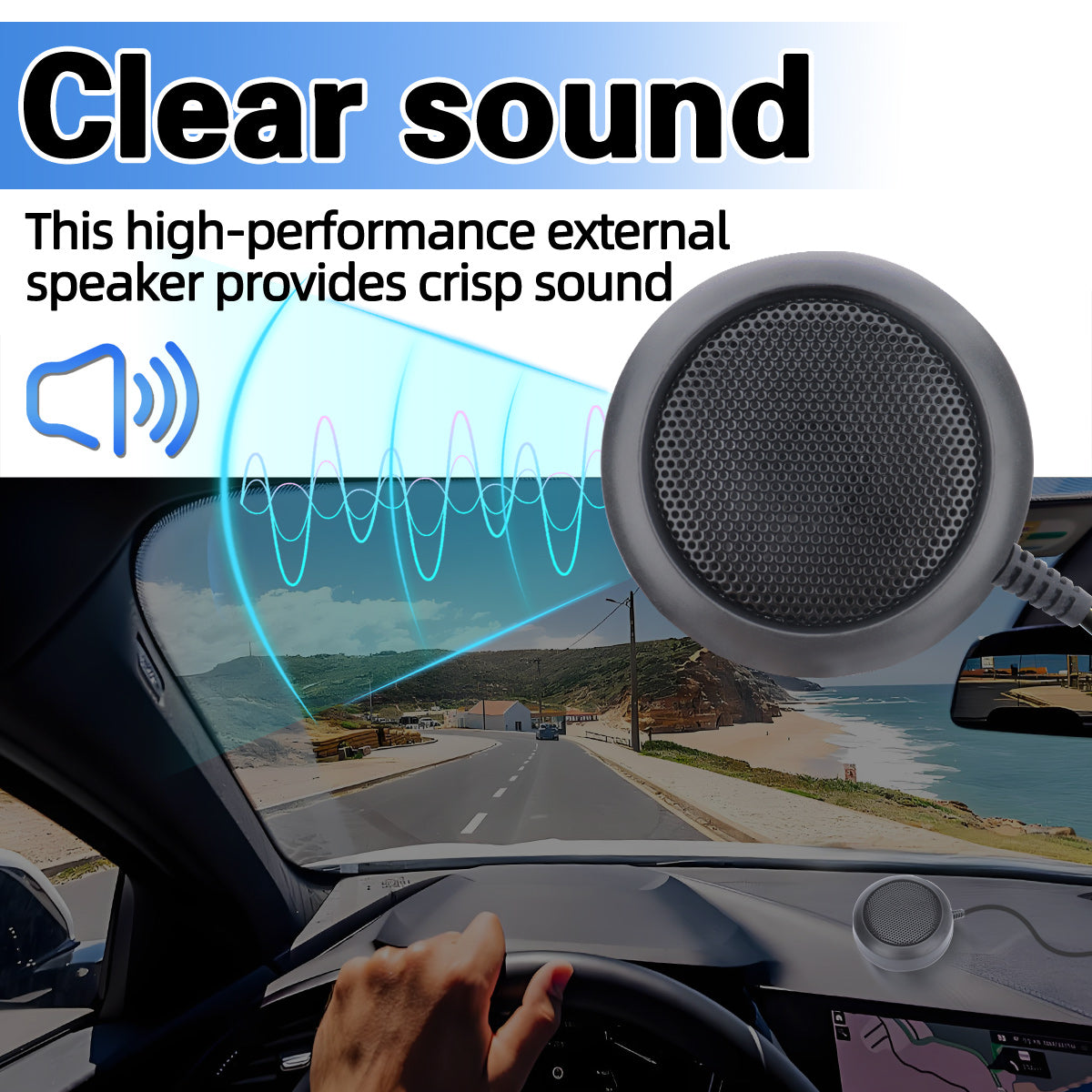 ABBREE KES-4 Car Radio Mini External Speaker Clear Sound For All 3.5mm Audio Plug With KG-M70 AR-M6 AR-318 CB Mobile Radio